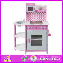 Juguete de 2014 niños de madera Klitchen Cookin Set, Play Cocina de madera de juguete para niños, venta caliente Cute Wooden Toy Kitchen para bebé W10c074b